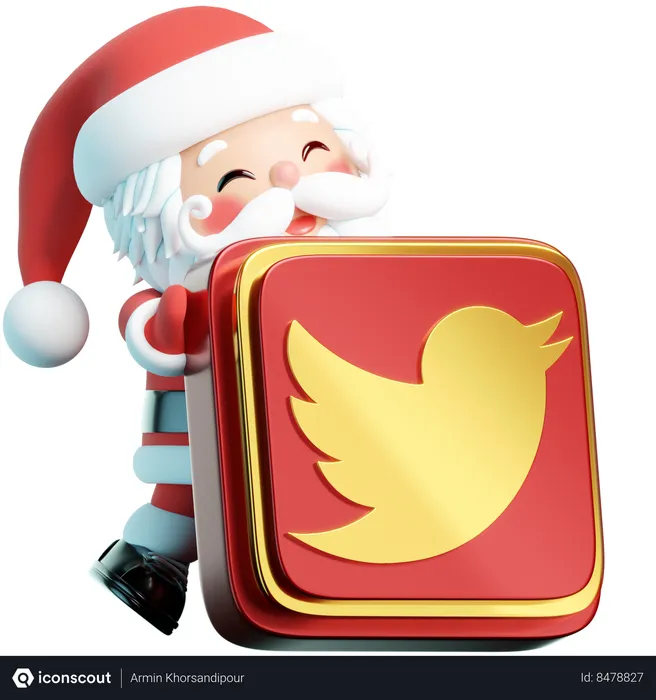 Free Twitter Logo 3D Icon