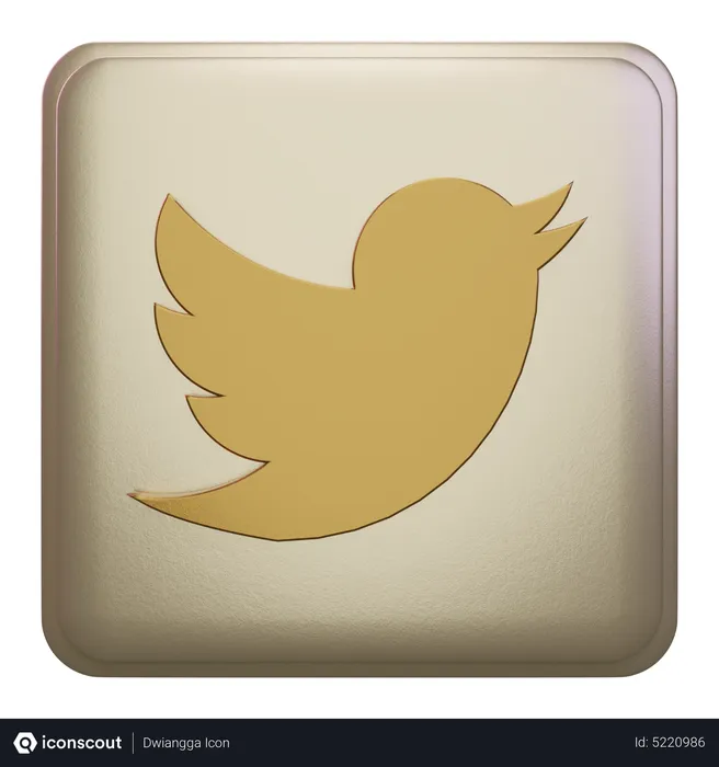 Free Twitter Logo 3D Icon