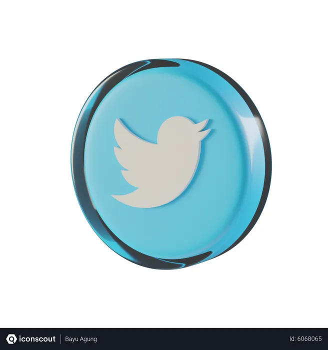 Free Twitter Logo 3D Icon