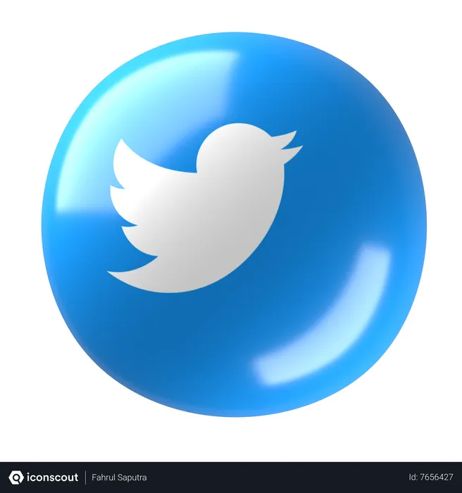 Free Twitter Logo 3D Icon