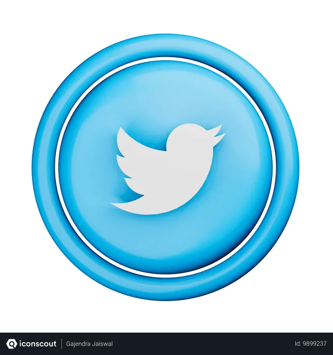 Free Twitter-Logo Logo 3D Icon