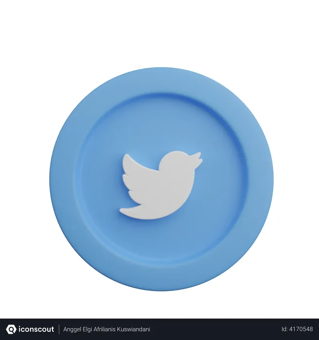 Free Twitter Logo Logo 3D Logo