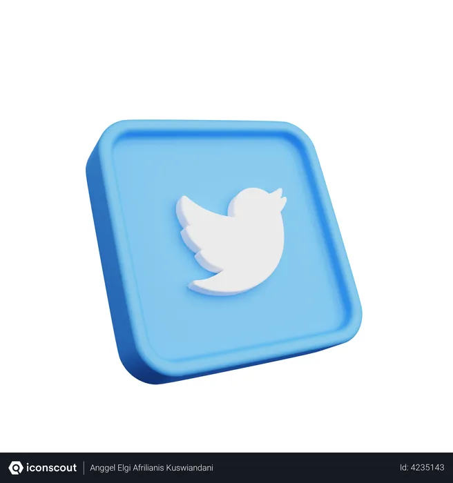 Free Twitter Logo Logo 3D Logo