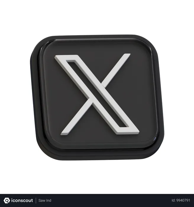 Free Twitterx Logo 3D Icon