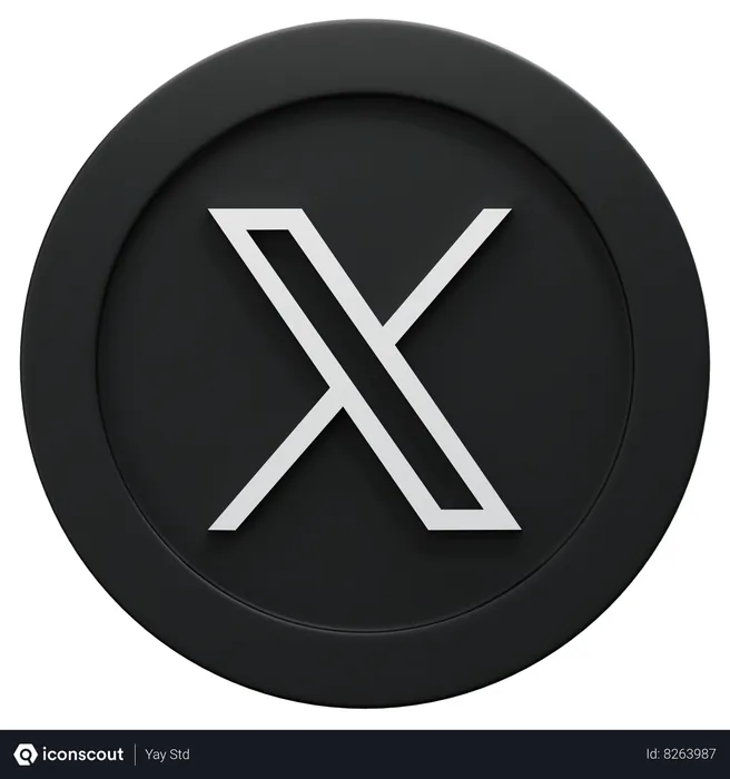 Free Twitter X Logo 3D Icon