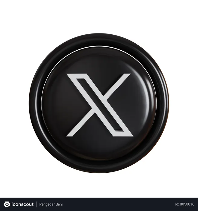Free Twitter X Logo 3D Icon