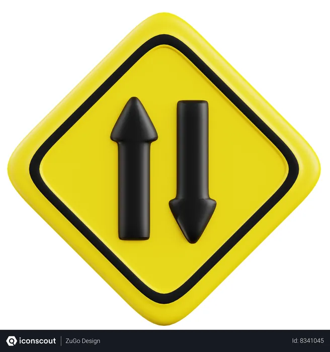 Free Two-way traffic Emoji 3D Icon