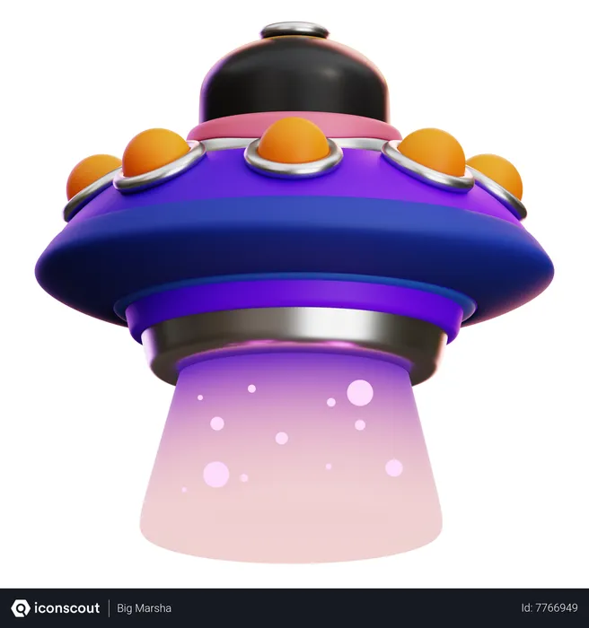 Free UFO Abduction  3D Icon