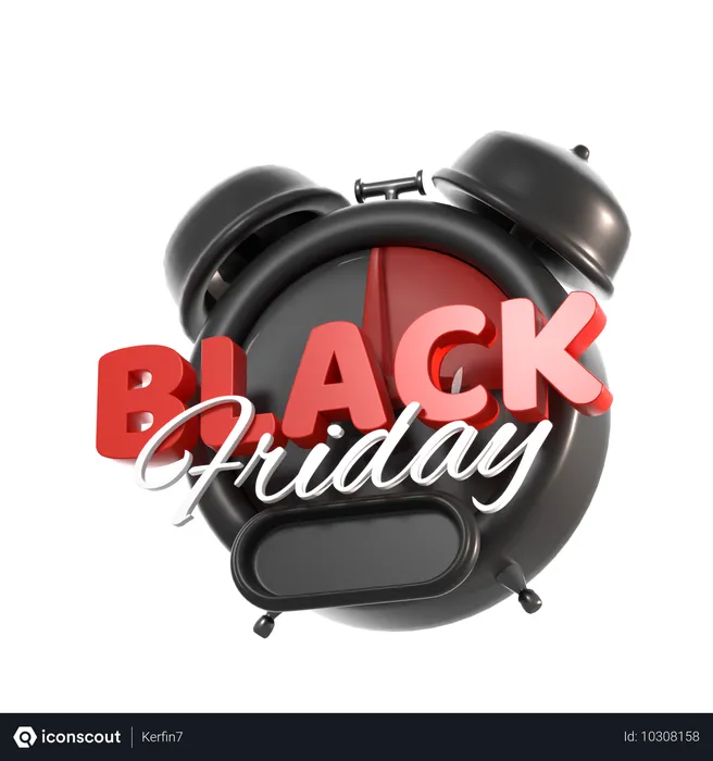 Free Uhr für Black Friday  3D Icon