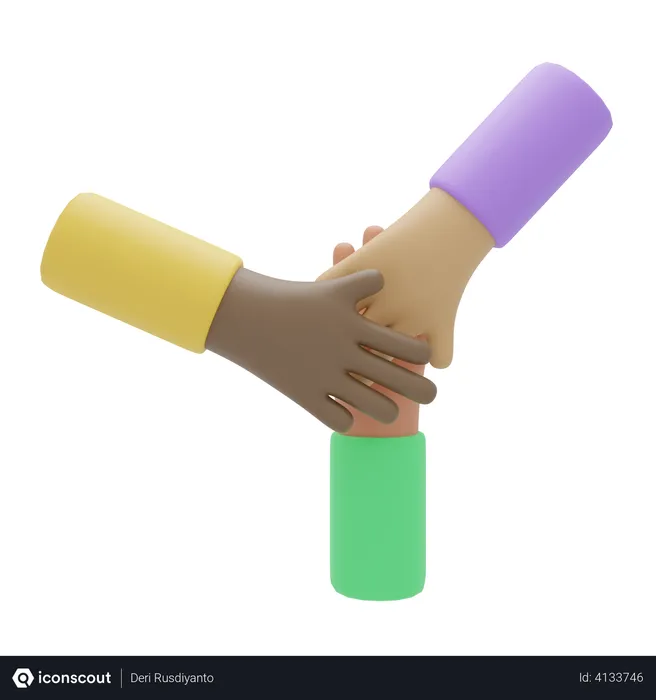 Free Unity Hand Gesture  3D Illustration