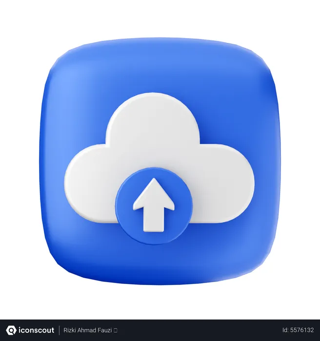 Free Upload Cloud  3D Icon