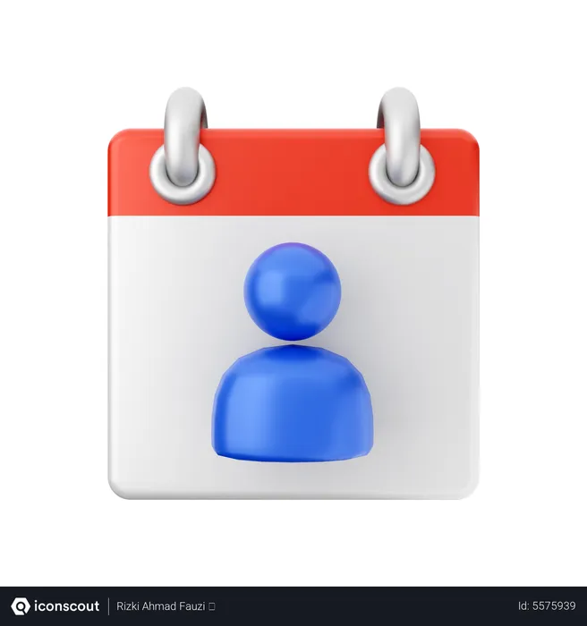 Free User Calendar  3D Icon