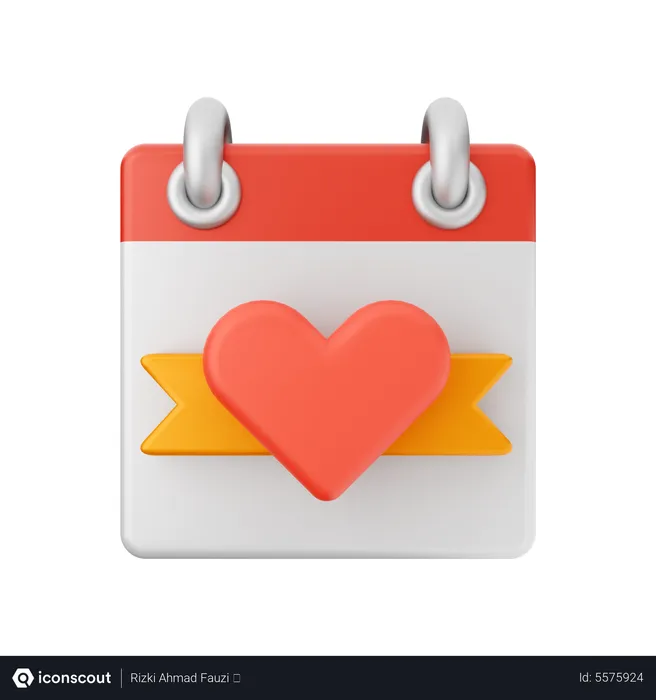 Free Valentine Calendar  3D Icon