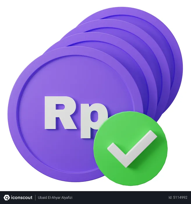 Free Verified Rupiah Money  3D Icon