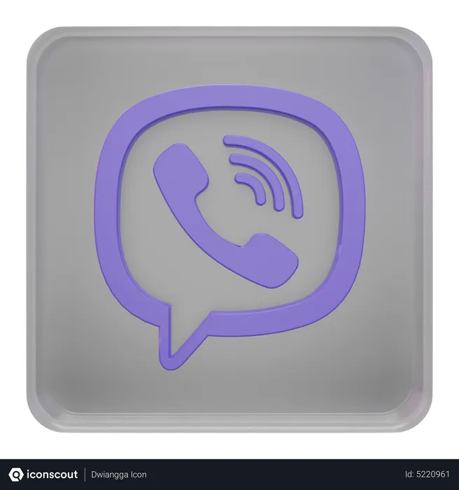 Free Viber Logo 3D Icon