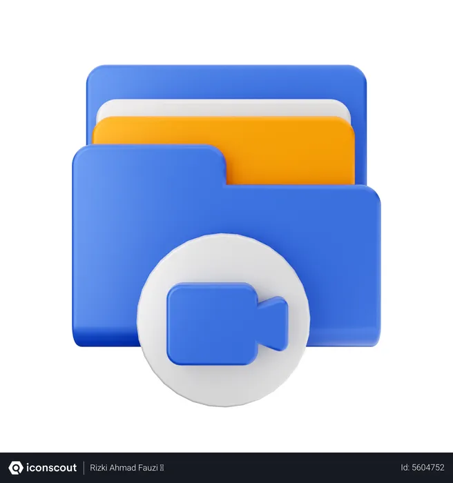 Free Video Camera Folder  3D Icon