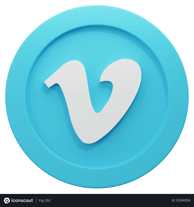 Free Vimeo Logo 3D Icon