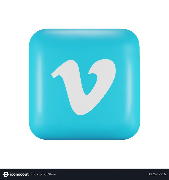 Free Vimeo Logo 3D Logo