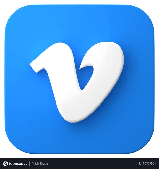 Free Vimeo Logo 3D Icon