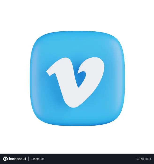 Free Vimeo Logo 3D Icon