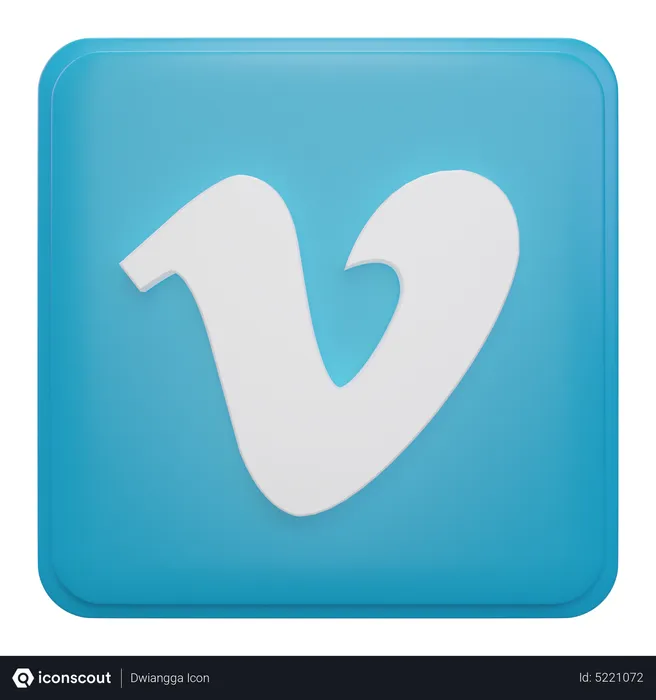 Free Vimeo Logo 3D Icon