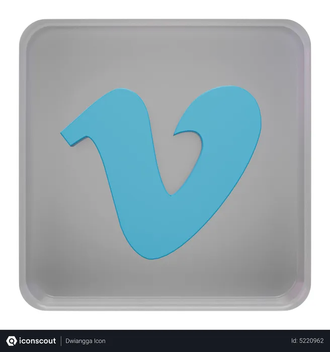 Free Vimeo Logo 3D Icon