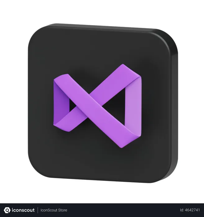 Free Visual Studio Logo 3D Logo