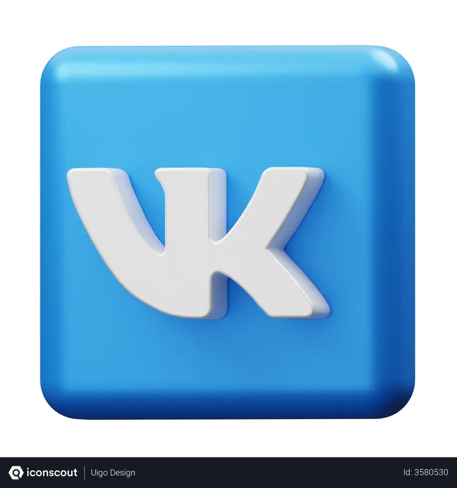 Free VK Logo 3D Logo