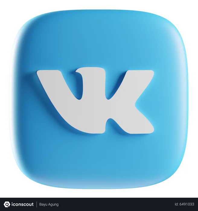 Free VK Logo 3D Icon