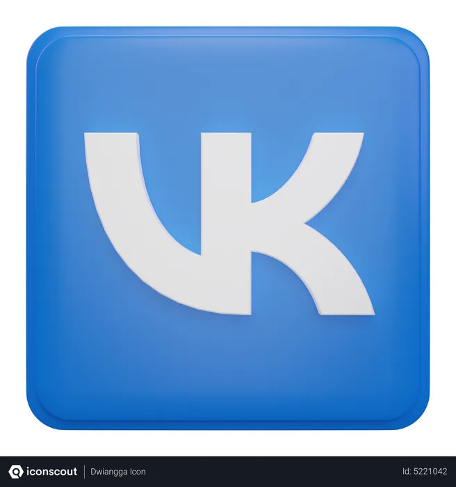 Free Vkontakte Logo 3D Icon