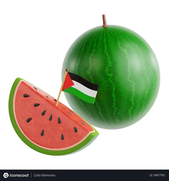 Free Watermelon  3D Icon