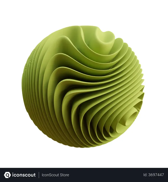 Free Wave Sphere  3D Icon
