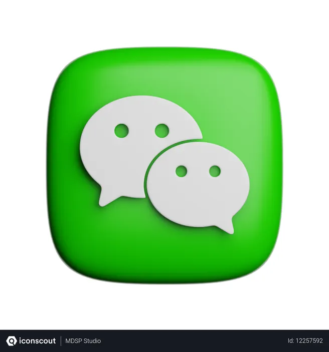 Free Wechat Logo 3D Icon