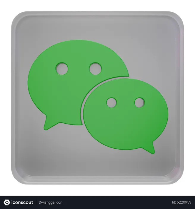 Free Wechat Logo 3D Icon