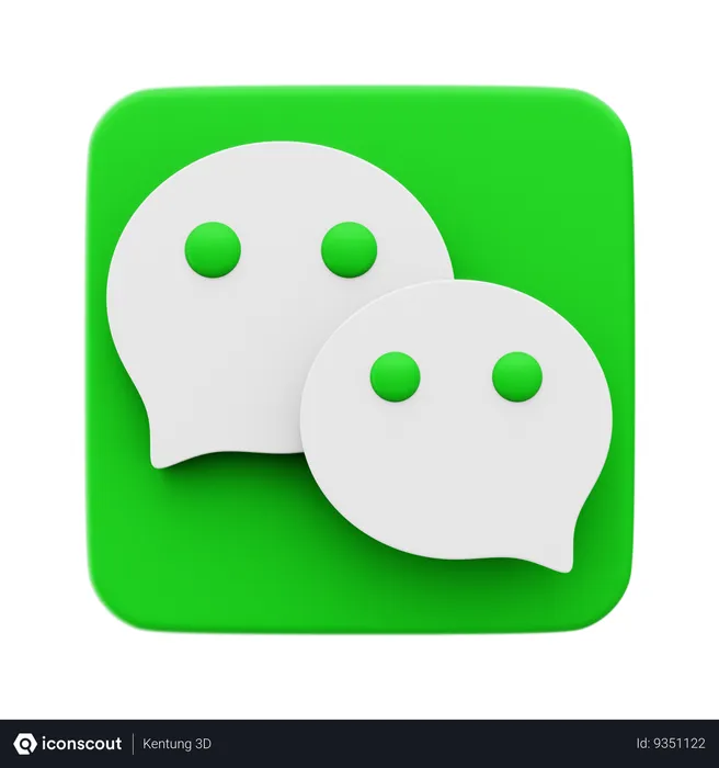 Free Wechat Logo 3D Icon