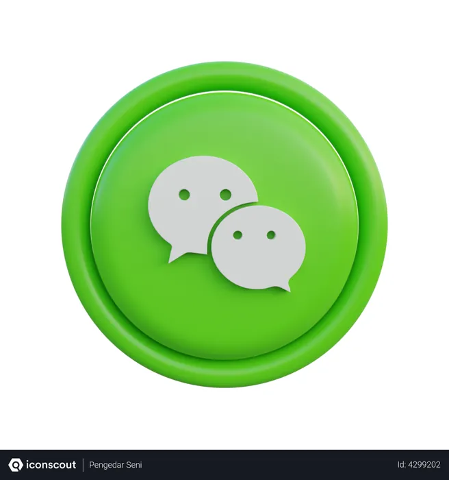Free Wechat Logo 3D Icon