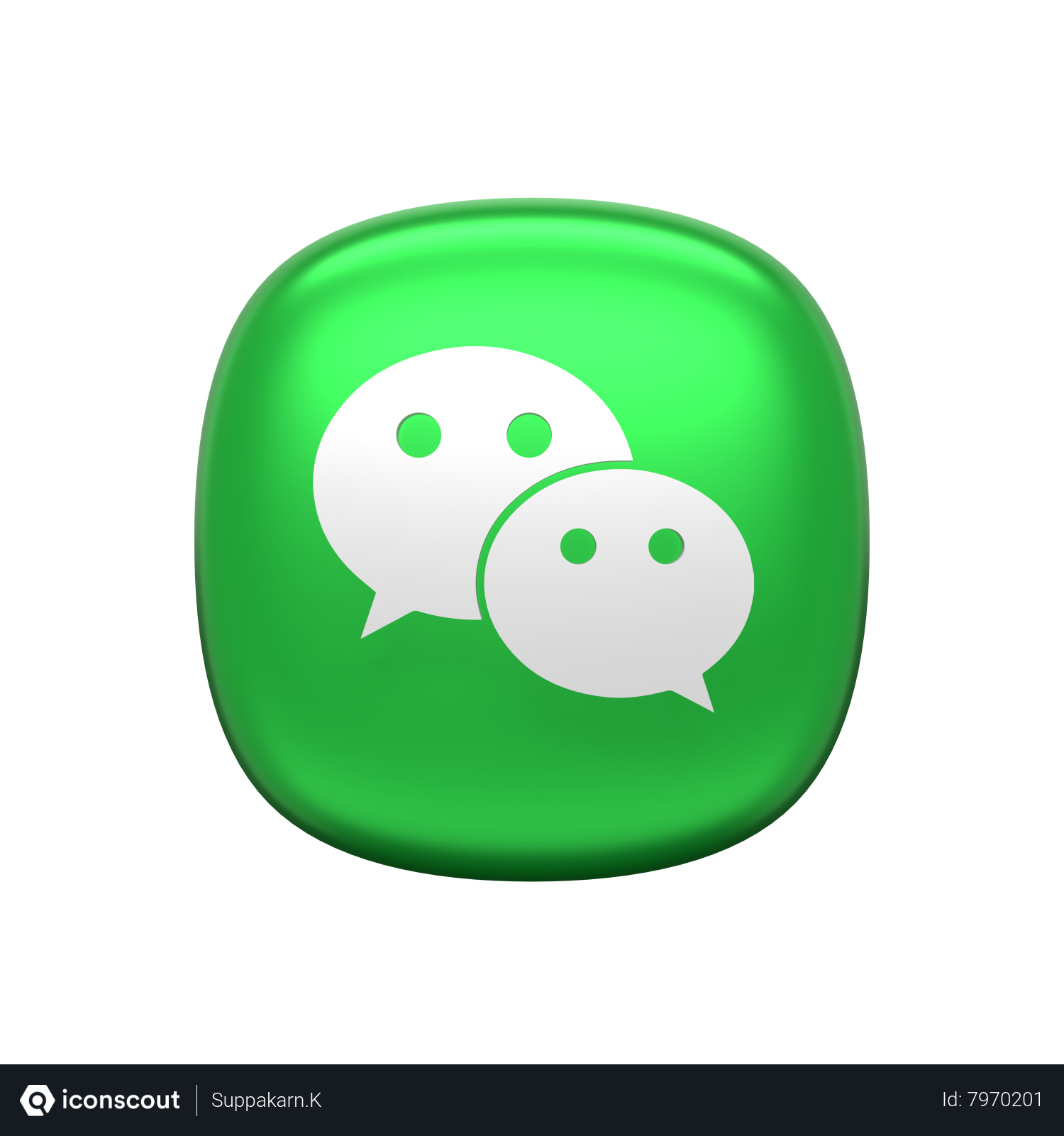 Wechat logo popular social media icon vector PNG - Similar PNG