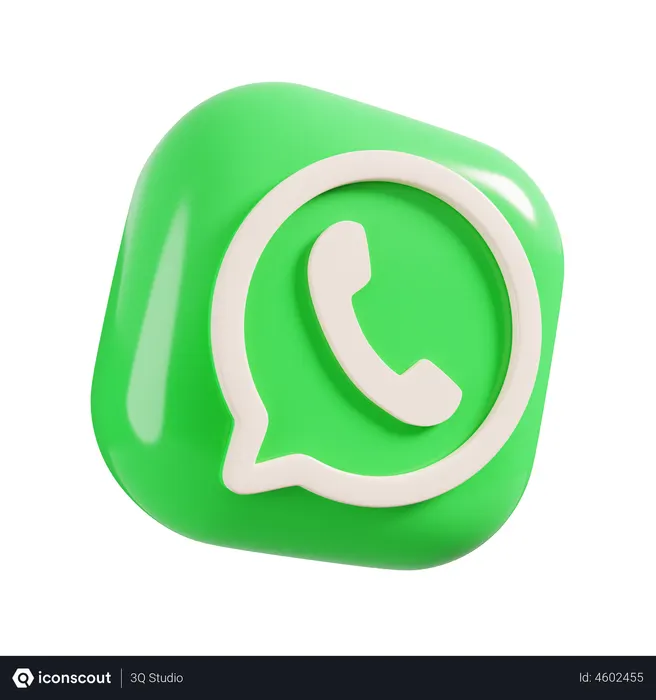 Free WhatsApp Logo 3D Logo