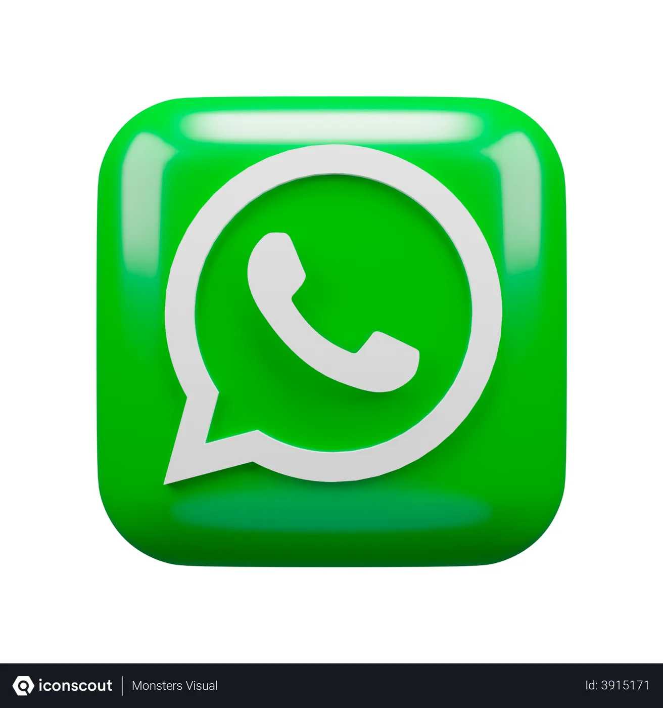 Free Whatsapp 3D Logo - Free Download Logos 3D Logos | IconScout