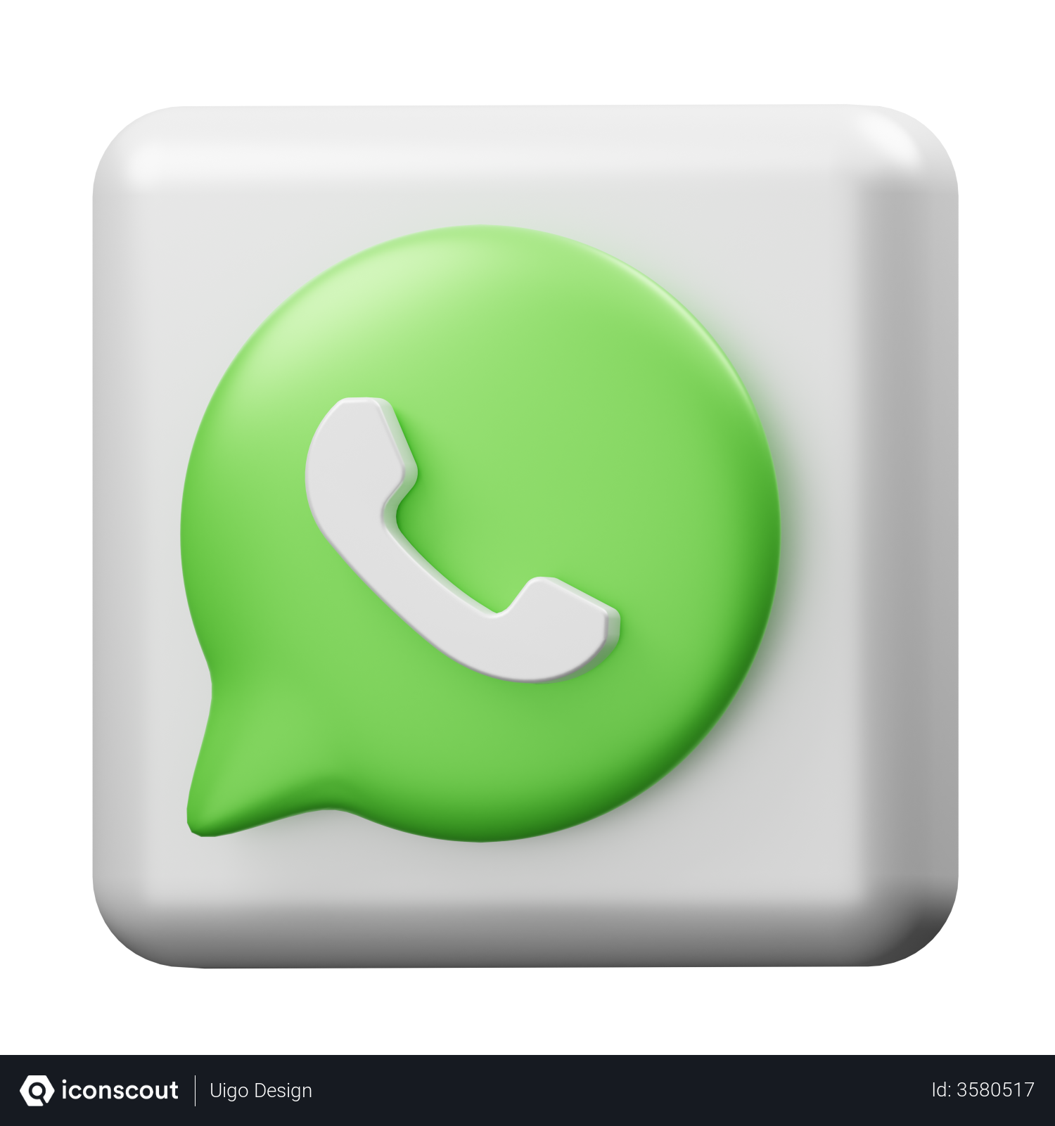 3d whatsapp logo icon in round white circle and square frame. social media  3d icons. social network 3d logos frames. whatsapp messenger 3d icon. whatsapp  3d logo. 3d editorial vector illustration Stock