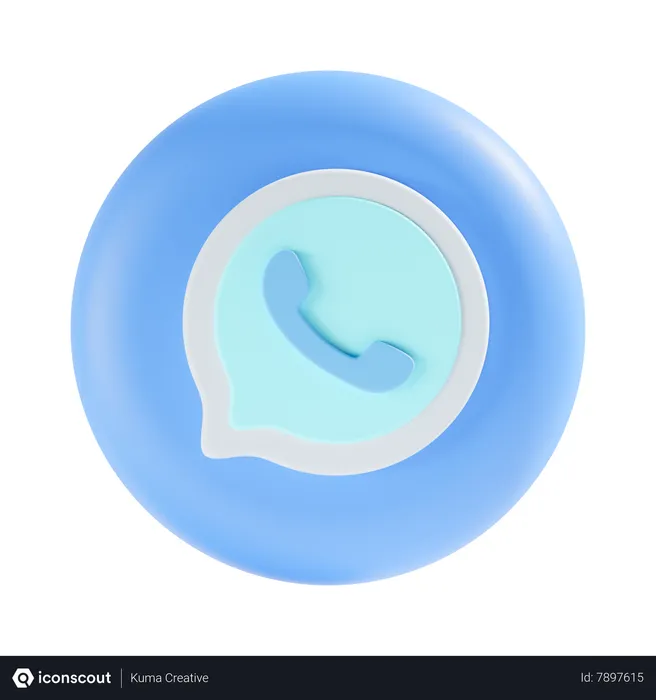 Free Whatsapp Logo  3D Icon
