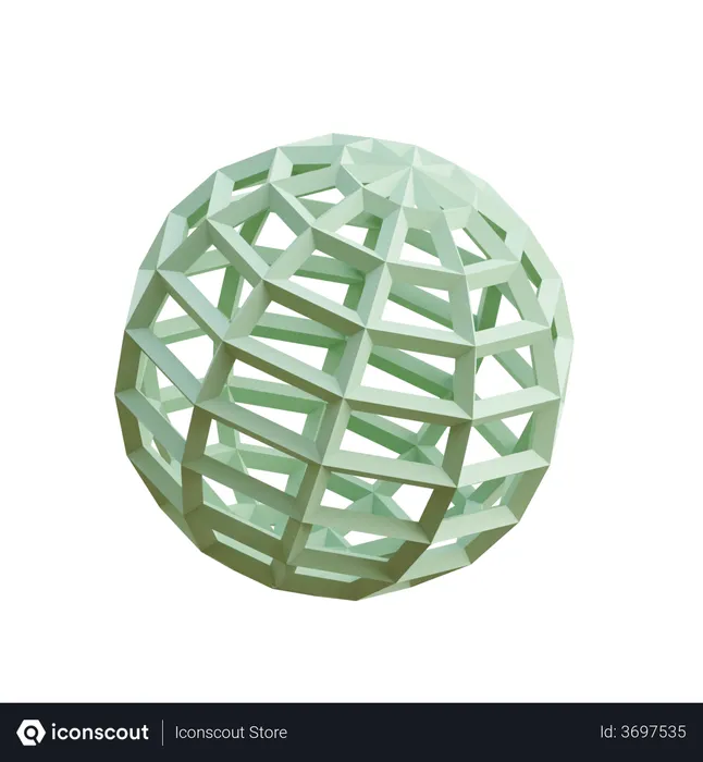 Free Wireframe Globe  3D Illustration