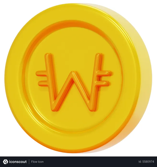 Free Won surcoreano  3D Icon