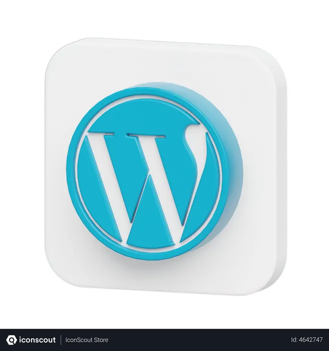 Free Word Press Logo Logo 3D Illustration
