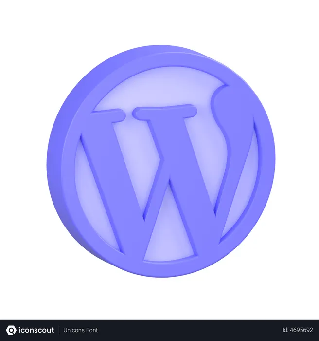 Free Wordpress-1 Logo 3D Icon