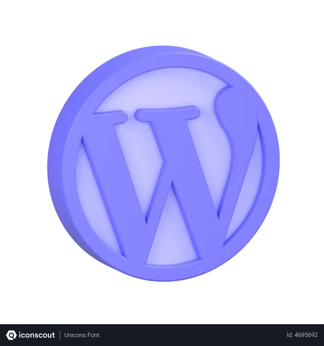 Free Wordpress-1 Logo 3D Icon