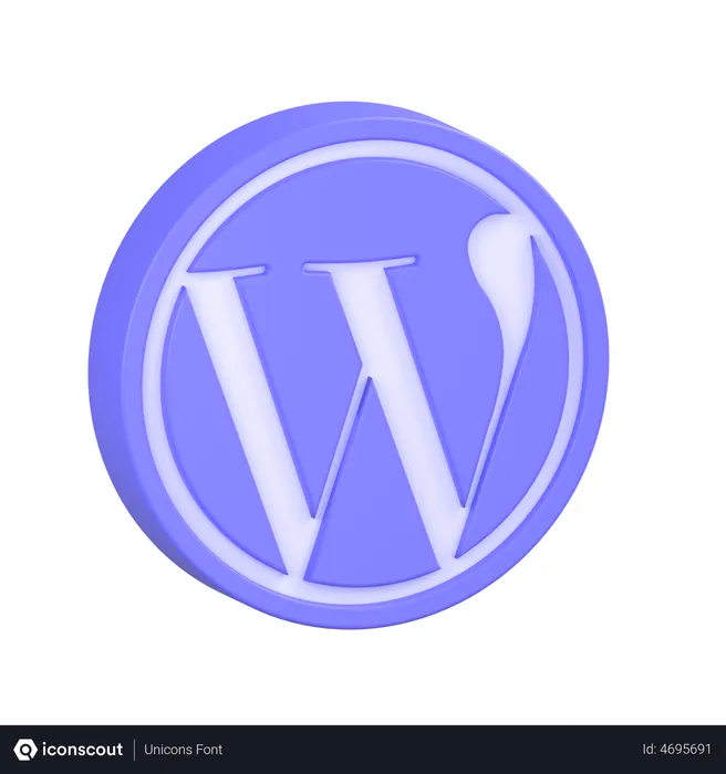 Free Wordpress-2 Logo 3D Icon