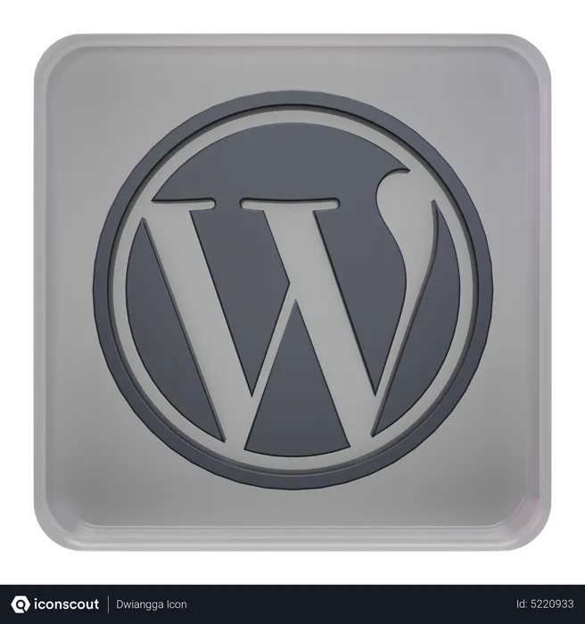 Free Wordpress Logo 3D Icon