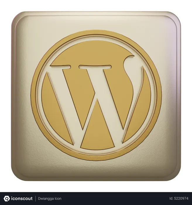 Free Wordpress Logo 3D Icon
