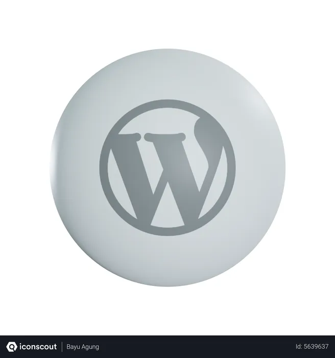 Free Wordpress Logo 3D Icon